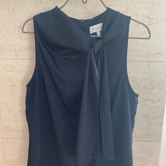 Veronika Maine Tops - Veronika Maine Black Tie Blouse